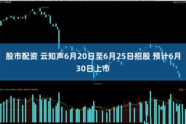 股市配资 云知声6月20日至6月25日招股 预计6月30日上市