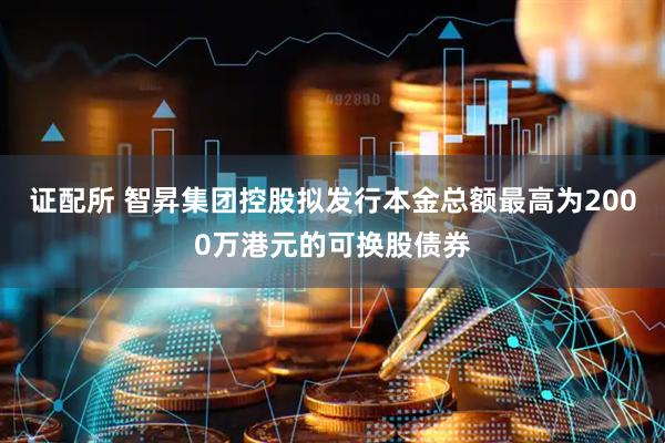 证配所 智昇集团控股拟发行本金总额最高为2000万港元的可换股债券