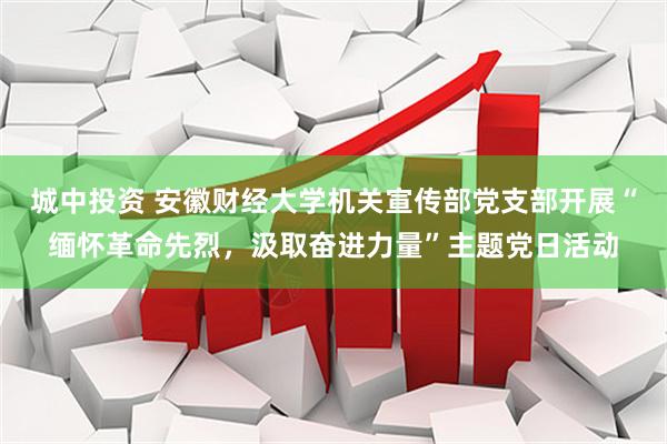 城中投资 安徽财经大学机关宣传部党支部开展“缅怀革命先烈，汲取奋进力量”主题党日活动