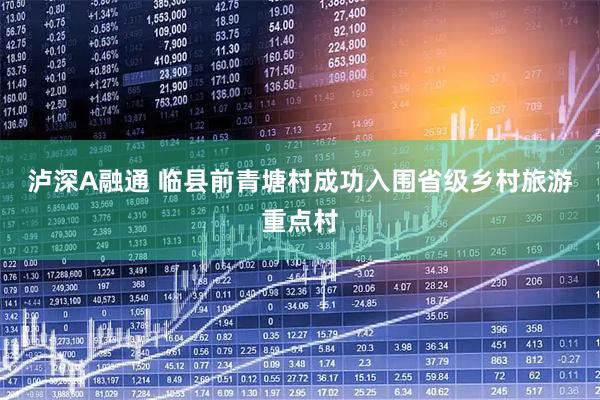 泸深A融通 临县前青塘村成功入围省级乡村旅游重点村